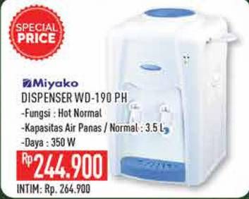 Promo Harga MIYAKO WD-190 PH | Water Dispenser 3500 ml - Hypermart