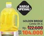 Promo Harga GOLDEN BRIDGE Canola Oil 2000 ml - LotteMart