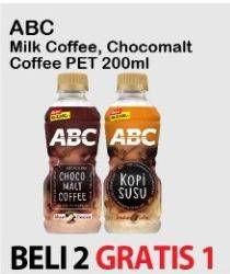 Promo Harga ABC Minuman Kopi Milk Coffee, Choco Malt Coffee 200 ml - Alfamart