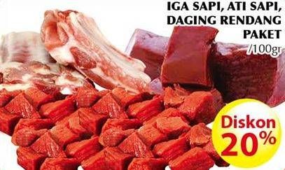 Promo Harga Iga Sapi/ Ati Sapi/ Daging Rendang Paket  - Giant