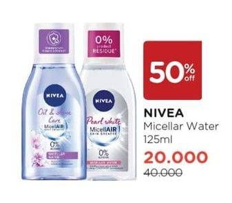 Promo Harga Nivea MicellAir Skin Breathe Micellar Water 125 ml - Watsons
