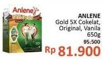 Promo Harga ANLENE Gold Plus 5x Hi-Calcium Coklat, Original, Vanila 650 gr - Alfamidi