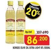 Promo Harga BORGES Olive Oil Extra Light 500 ml - Superindo