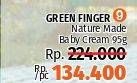Promo Harga GREEN FINGER Nature Made Baby Cream 95 gr - LotteMart