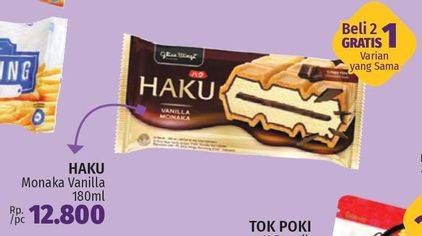 Promo Harga GLICO Haku Vanilla Monaka 180 ml - LotteMart