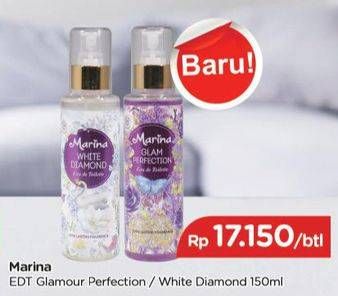 Promo Harga MARINA Eau De Toillete Glam Perfection, With Diamond 150 ml - TIP TOP