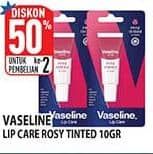 Promo Harga Vaseline Lip Care Rosy Tinted 10 gr - Hypermart