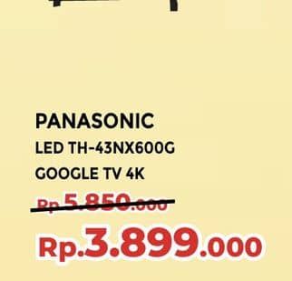 Promo Harga Panasonic TV LED TH-43NX600G  - Yogya