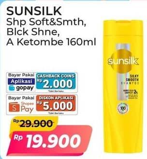 Promo Harga Sunsilk Shampoo Soft Smooth, Black Shine, Anti Ketombe Activ-Infusion 160 ml - Alfamart