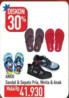 Promo Harga ANDO Sandal/Sepatu  - Hypermart