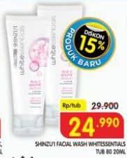 Promo Harga Shinzui Facial Wash White Essentials 100 ml - Superindo