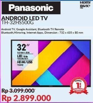 Promo Harga PANASONIC TH-32HS500G | Android TV 32"  - Courts