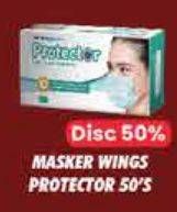 Promo Harga Wings Mask Protector 50 pcs - Hypermart