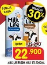 Promo Harga Milk Life Fresh Milk All Variants 1000 ml - Superindo