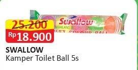 Promo Harga SWALLOW Naphthalene Toilet Colour Ball 5 pcs - Alfamart