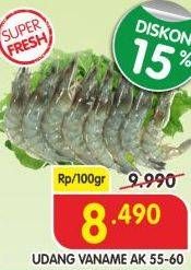 Promo Harga Udang Vanamae AK 55-60 per 100 gr - Superindo