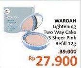 Promo Harga WARDAH Lightening Two Way Cake Refill 03 Sheer Pink 12 gr - Alfamidi