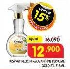 Promo Harga KISPRAY Pelicin Pakaian Spray Glamorous Gold 318 ml - Superindo