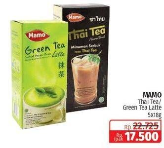 Promo Harga Mamo Thai Tea per 5 sachet 18 gr - Lotte Grosir