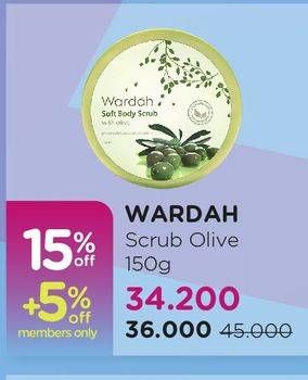 Promo Harga WARDAH Soft Body Scrub With Olive 150 ml - Watsons