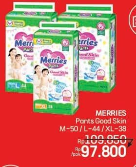 Promo Harga Merries Pants Good Skin M50, L44, XL38 38 pcs - Lotte Grosir