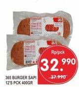 Promo Harga 365 Burger Sapi per 12 pcs 400 gr - Superindo