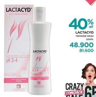 Promo Harga LACTACYD Feminime Hygiene 500 ml - Watsons