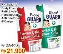 Promo Harga BIORE Guard Body Foam Active Antibacterial, Lively Refresh 450 ml - Indomaret