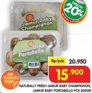 Promo Harga Naturally Fresh Jamur Baby Champignon, Portabello 200 gr - Superindo