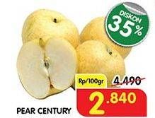 Promo Harga Pear Century per 100 gr - Superindo