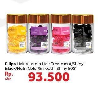 Promo Harga ELLIPS Hair Vitamin Shiny Black, Nutri Colour, Smooth Shiny, Hair Treatment 50 pcs - Carrefour
