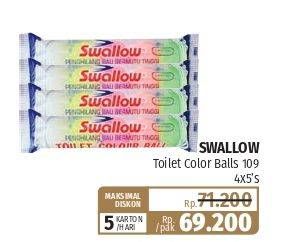 Promo Harga Swallow Naphthalene Toilet Colour Ball S-109 5 pcs - Lotte Grosir