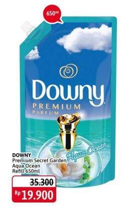 Promo Harga DOWNY Premium Parfum Secret Garden, Aqua Ocean 650 ml - Alfamidi