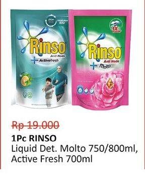 Promo Harga RINSO Liquid Detergen 700ml/800ml  - Alfamidi