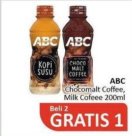 Promo Harga ABC Minuman Kopi Chocomalt Coffee, Milk Coffee 200 ml - Alfamidi