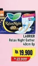 Promo Harga Laurier Relax Night Gathers 40cm 8 pcs - Alfamart