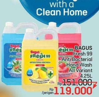 Promo Harga Bagus Fresh 99 Antibacterial Hand Wash All Variants 4250 ml - LotteMart