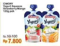 Promo Harga Cimory Squeeze Yogurt Mango Sticky Rice, Strawberry 120 gr - Indomaret