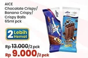 Promo Harga Aice Ice Cream Chocolate Crispy, Banana Crispy, Crispy Balls 60 gr - Indomaret