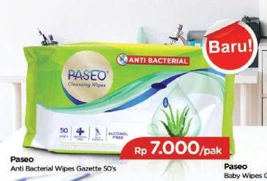 Promo Harga PASEO Cleansing Wipes 50 pcs - TIP TOP