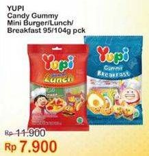 Promo Harga YUPI Candy Lunch, Mini Burger, Breakfast 104 gr - Indomaret