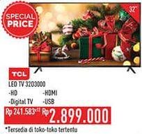 Promo Harga TCL 32D3000 HD LED TV  - Hypermart