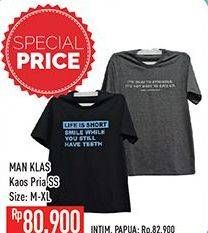 Promo Harga MAN KLAS Kaos Pria S/S M-XL  - Hypermart