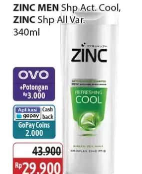 Promo Harga Zinc Shampoo All Variants 340 ml - Alfamidi