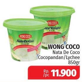 Promo Harga WONG COCO Nata De Coco Cocopandan, Lychee 850 gr - Lotte Grosir