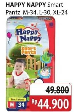 Promo Harga Happy Nappy Smart Pantz Diaper L30, M34, XL24 24 pcs - Alfamidi