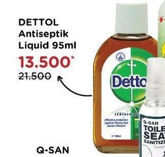 Promo Harga DETTOL Antiseptic Germicide Liquid 95 ml - Watsons