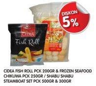 Promo Harga CIDEA Fish Roll 200g / SEAFOOD Frozen Chikuwa 200g / CIDEA SHABU Steamboat 500g  - Superindo