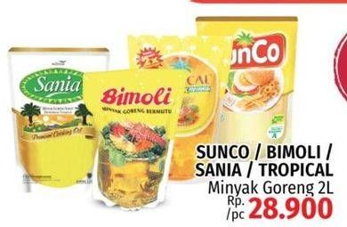 Promo Harga Sunco/Bimoli/Sania/Tropical Minyak Goreng  - LotteMart