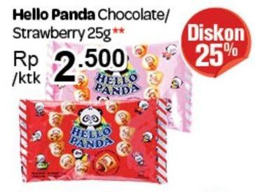 Promo Harga MEIJI HELLO PANDA Biscuit Chocolate, Strawberry 25 gr - Carrefour